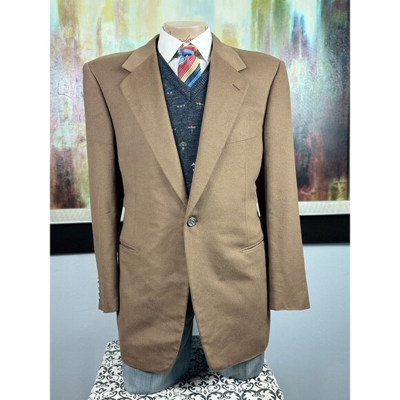 Take 6 By Kashani NWOT 100% Loro Piana Cashmere Tan Retro Blazer 46L